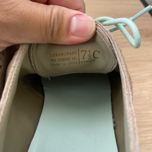 Cole Haan Lunargrand Lace-Up Oxfords Beige Suede and Green Size 7.5 Women’s - Picture 9 of 9